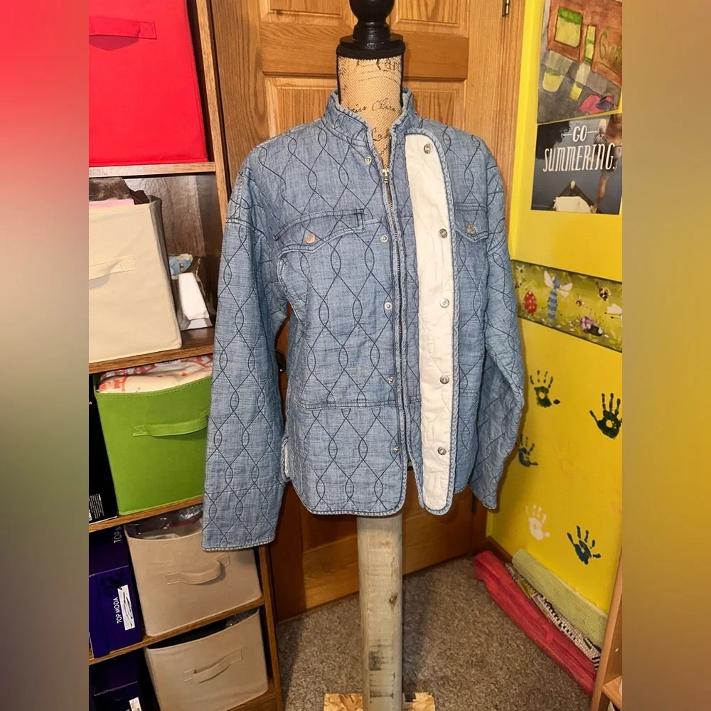 💙 AMO Denim Quilted Jacket - Picture 5 of 14